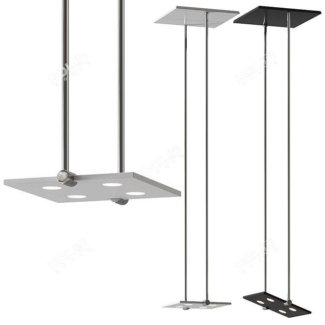 Pixel Suspension Light: Sleek Design 3D model image 1