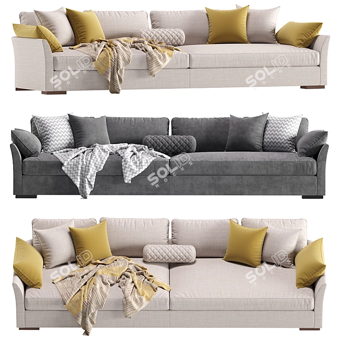 Gilbert Cazarina Sofa - Timeless Elegance 3D model image 1