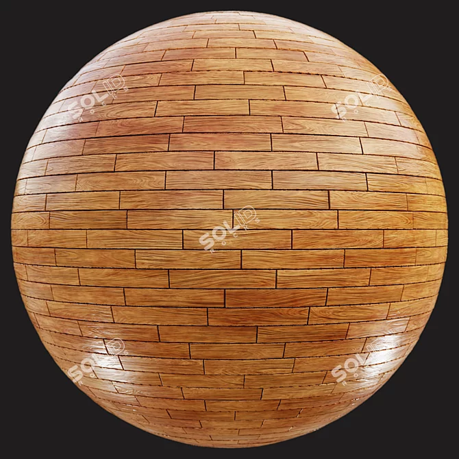 Seamless Wood Tile Collection 3D model image 4