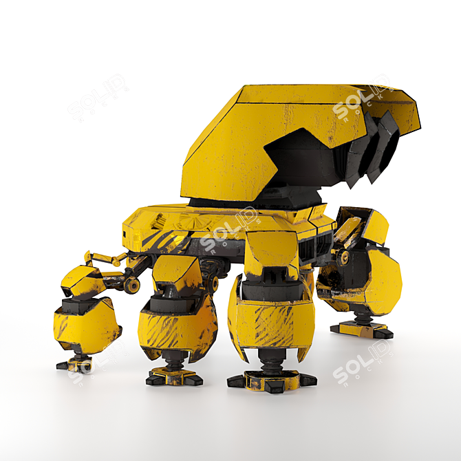 Vintage Robot Toy 3D model image 2