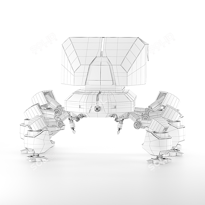 Vintage Robot Toy 3D model image 3