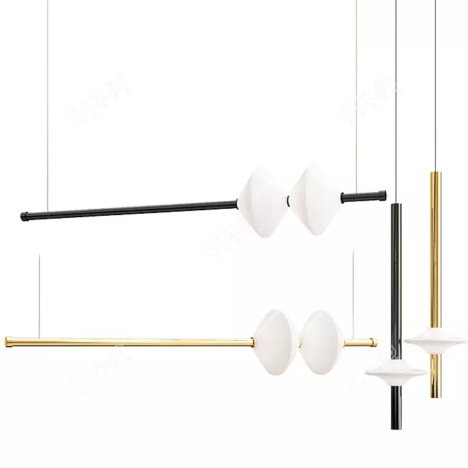 Sleek CURSA Lighting Set 3D model image 1