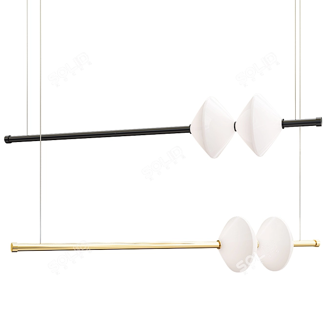 Sleek CURSA Lighting Set 3D model image 2