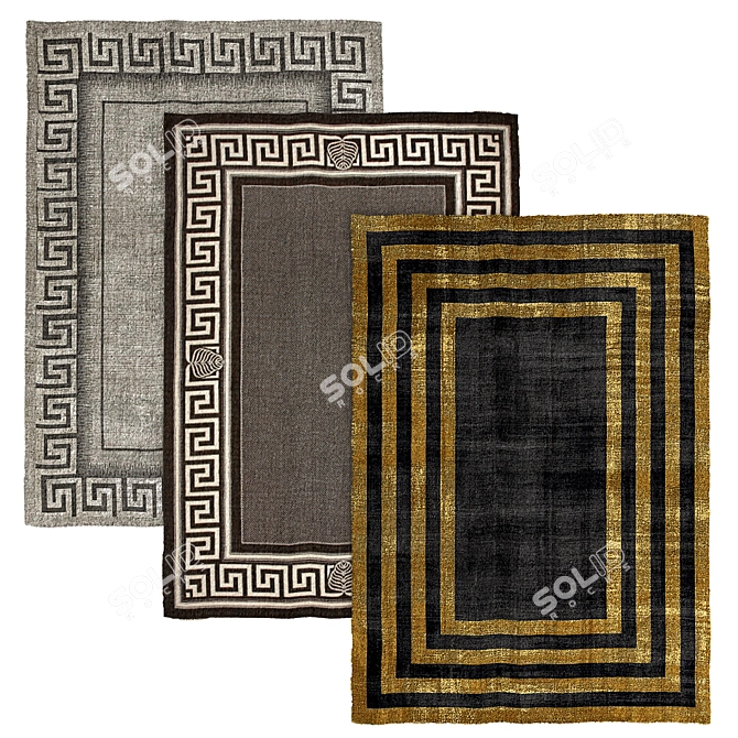 Luxury Versace Rugs - Exquisite Design 3D model image 1