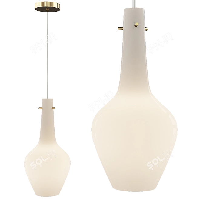 Elegant Candle Pendant Light 3D model image 1