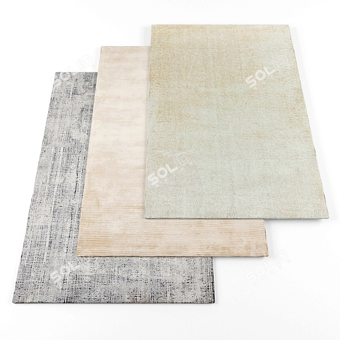 High Resolution Random Rugs - Set of 5 3D model image 1