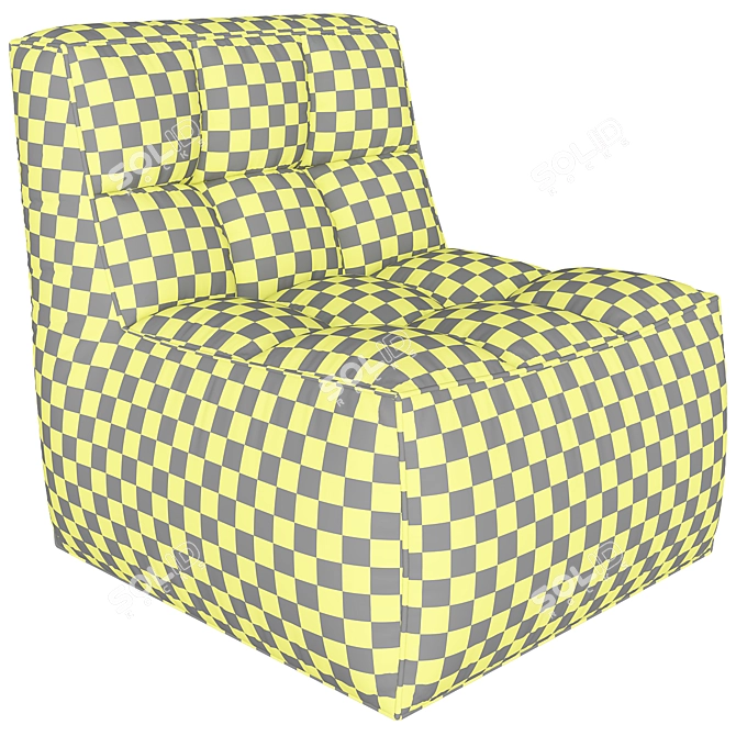 Title: Cozy Snow Boucle Lounge Chair 3D model image 5