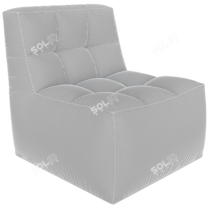 Title: Cozy Snow Boucle Lounge Chair 3D model image 6