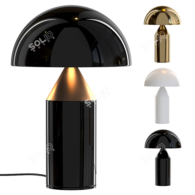 Retro Dome Table Lamp 3D model image 6