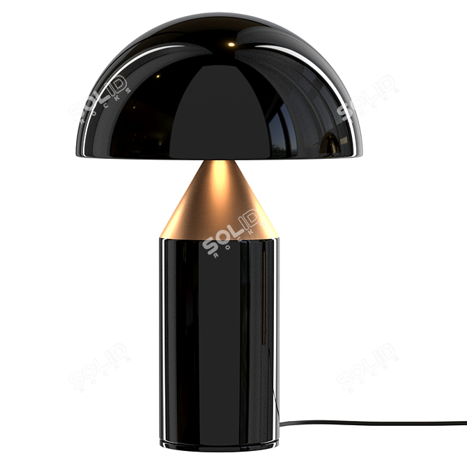 Retro Dome Table Lamp 3D model image 7