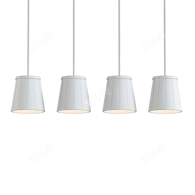 Sleek Nordic Drop-Down Lamps 3D model image 2