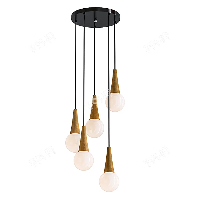 Modern LED Hanging Lights 3D model image 1