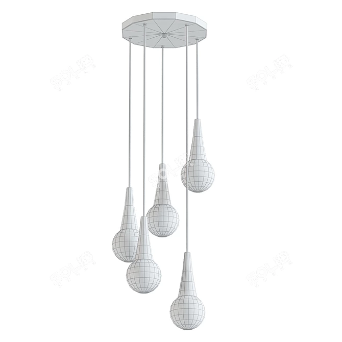 Modern LED Hanging Lights 3D model image 2