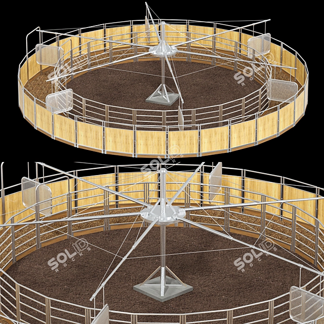 Dynamic Horse Trainers: Enhanced Mobility for Equines 3D model image 1