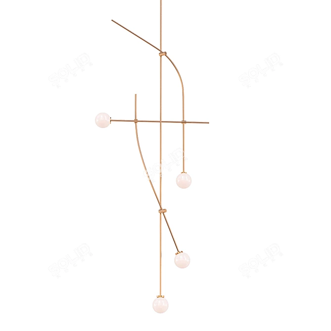 Elevate your space with TEMPO 8ft Chandelier 3D model image 1