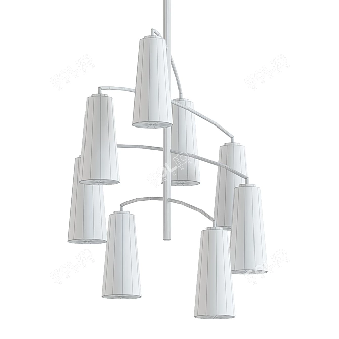 Feiss Coddington 8 Light Pendant 3D model image 2