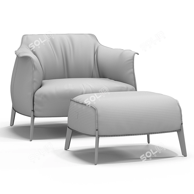 Luxury Italian Armchair: Archibald Gran Comfort 3D model image 6