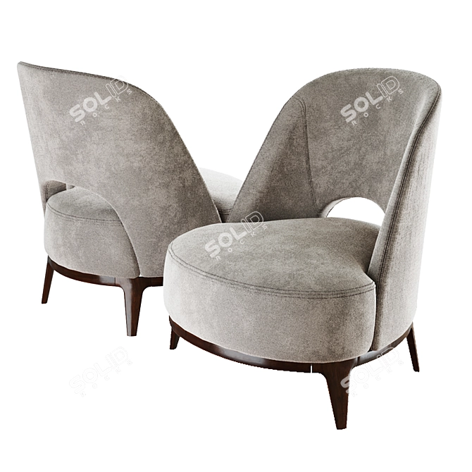 Elegant Ermione Sofa: Stylish Flexform Design 3D model image 2