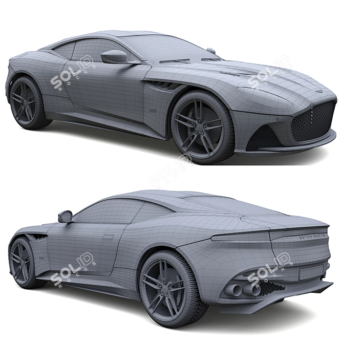 Luxury Aston Martin DBS Superleggera 3D model image 6