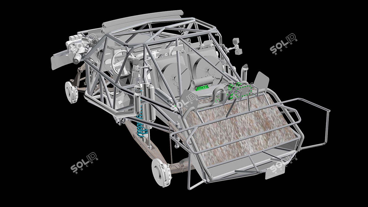 Title: Chevy TrophyTruck: Conquer the Off-Road 3D model image 6