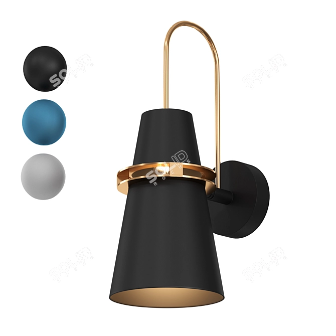 Merna Macaron Wall Lamp 3D model image 1