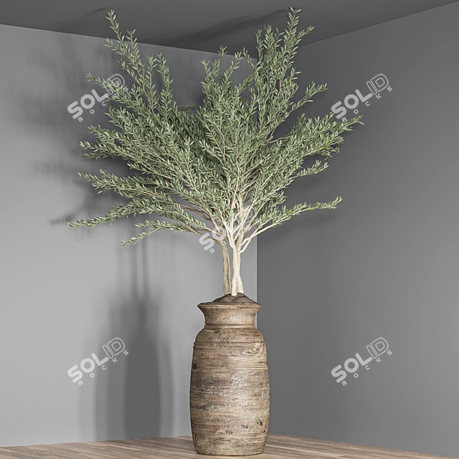 Lush 18-Piece Indoor Plant Set 3D model image 4