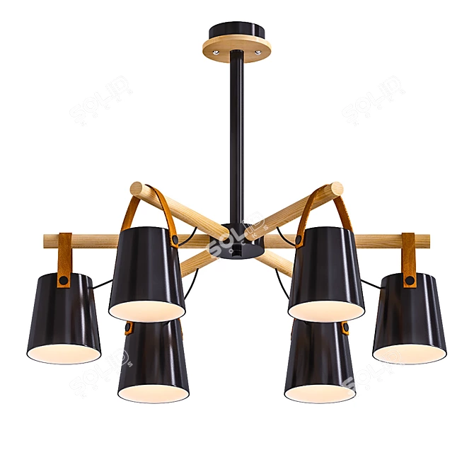 Modern Nordic Pendant Chandelier 3D model image 1