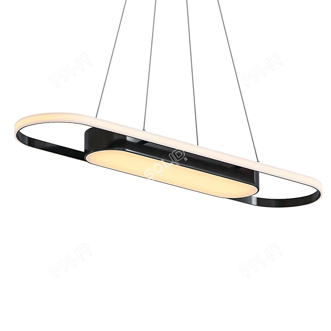 Sleek LED Pendant Light 3D model image 1