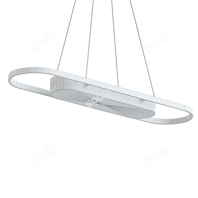 Sleek LED Pendant Light 3D model image 2