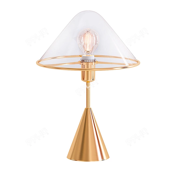 Glowing Fungi Glass Lamp 3D model image 1