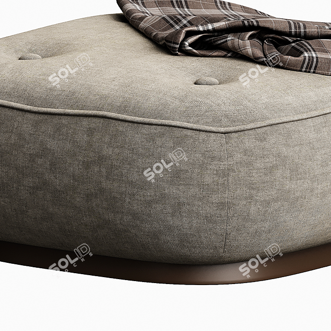 Elegant Comfort: Oshiro Design Pouf 3D model image 2