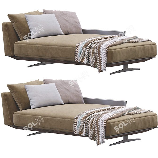 Flexform Bretton Chaise Lounge 3D model image 3