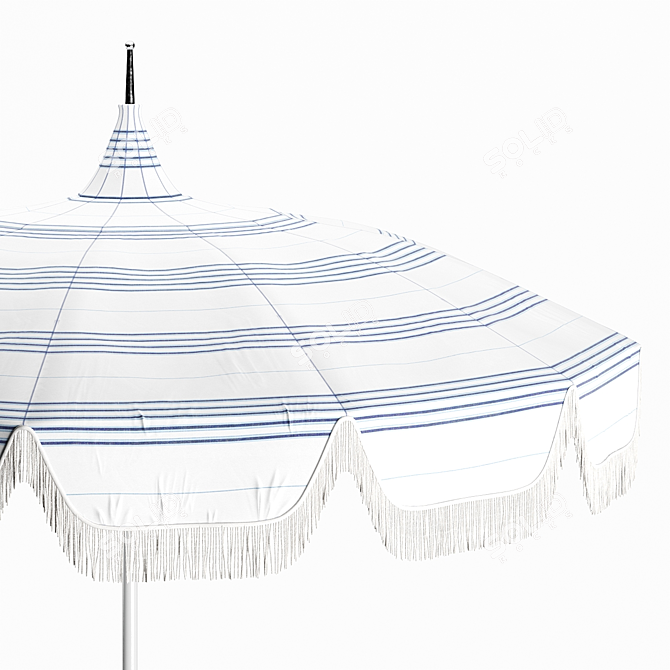 Stripe Fringe Umbrella by Serena & Lily 3D model image 4