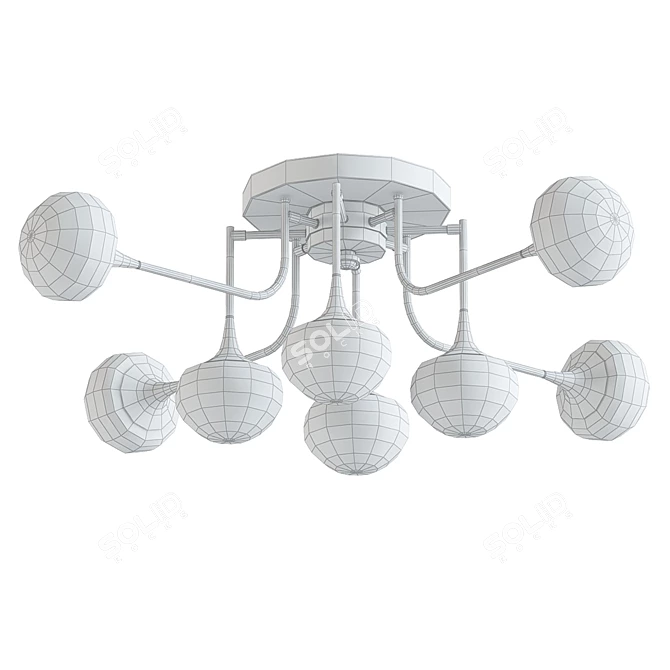 Fleming Flush Mount: Elegant Ceiling Lighting 3D model image 2