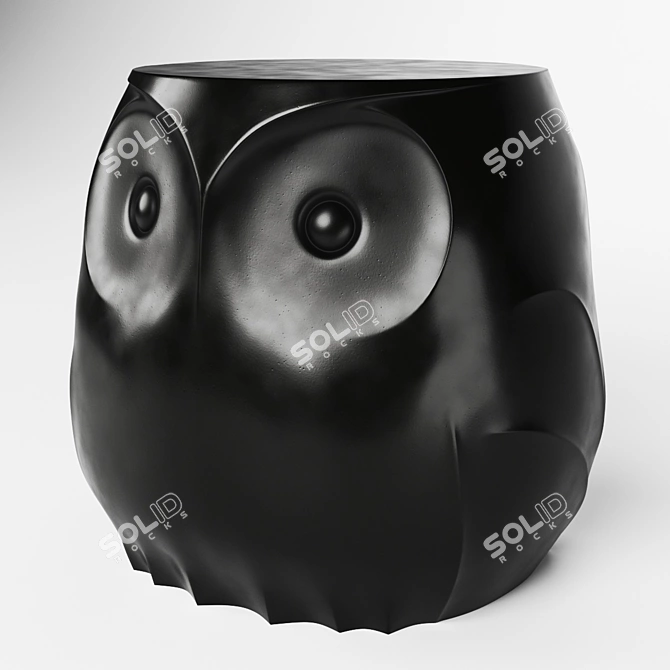 Modern Geometry: Holly Hunt Owl Side Table 3D model image 1