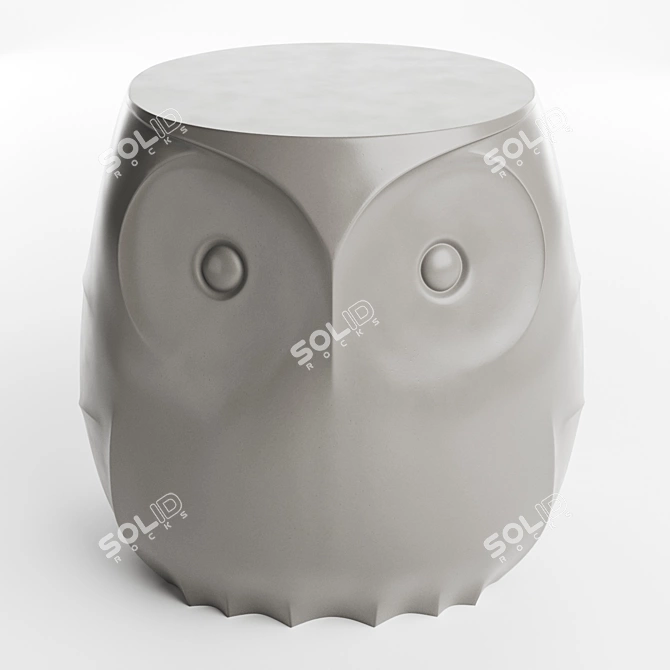 Modern Geometry: Holly Hunt Owl Side Table 3D model image 3