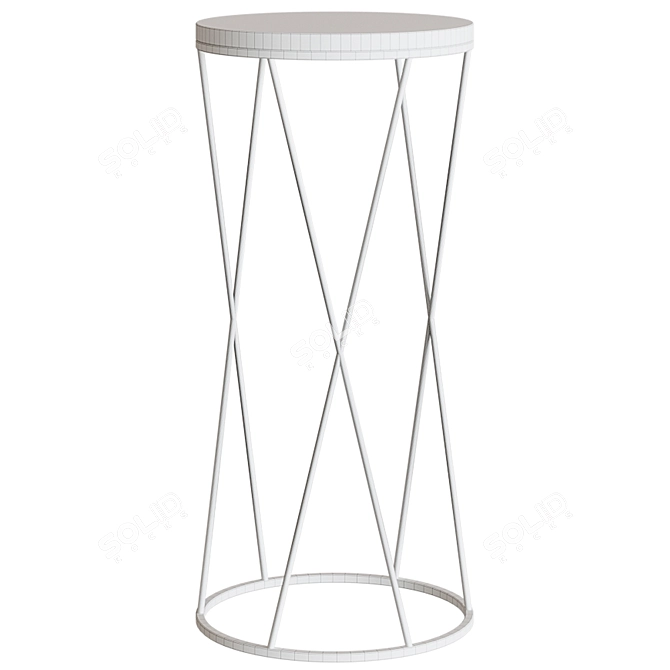 Modern Marble Top Side Table 3D model image 3