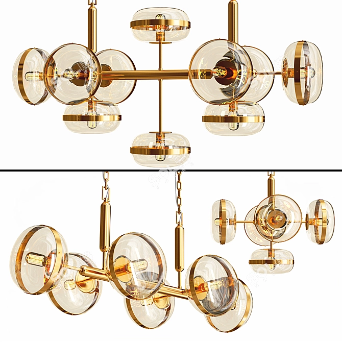 Elegant Nottingham Chandelier Collection 3D model image 1