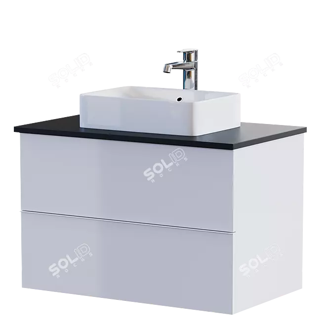 Sleek Bathroom Set: IKEA GODMORGON/TOLKEN/HORVIK 3D model image 1