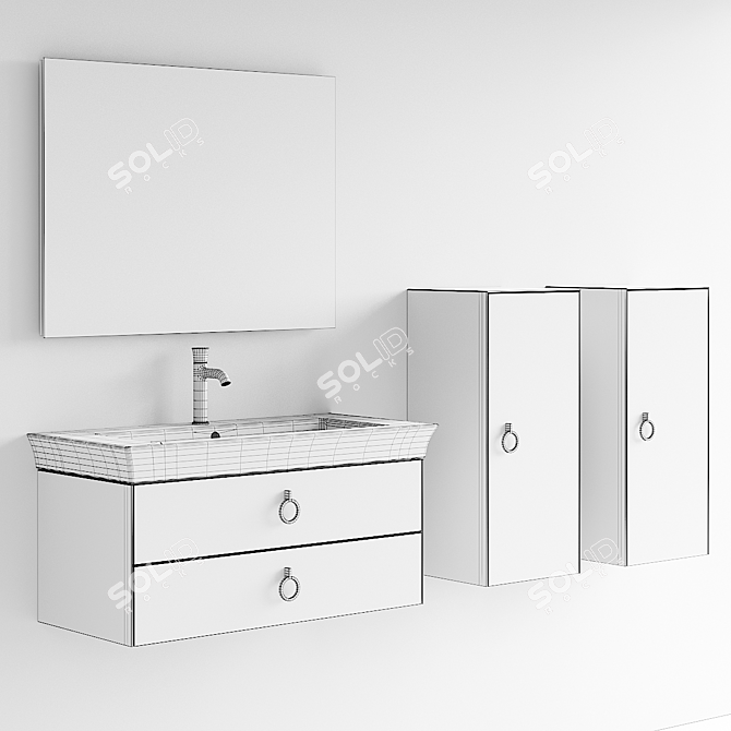 Duravit White Tulip Vanity Set: Modern Elegance 3D model image 5