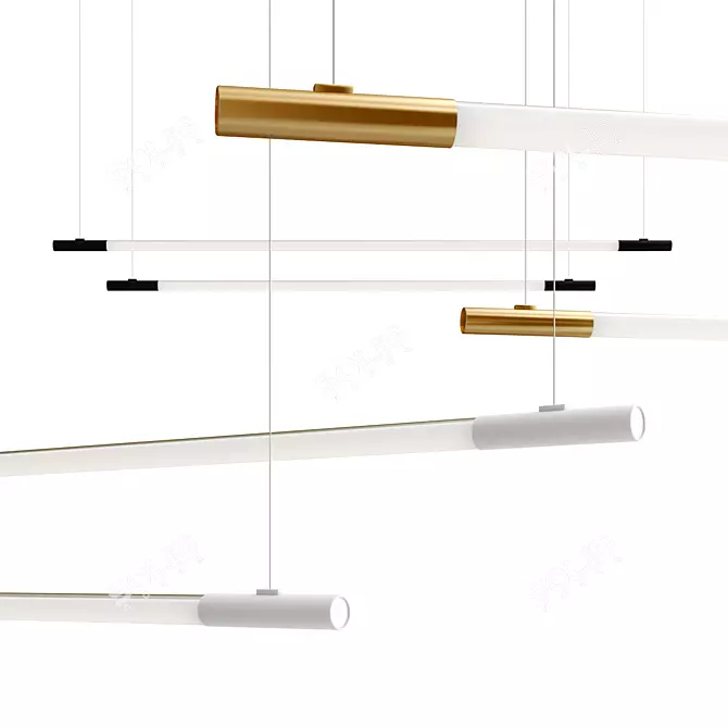 COSIMA Pendant Lamp: Elegant Brass Design 3D model image 1