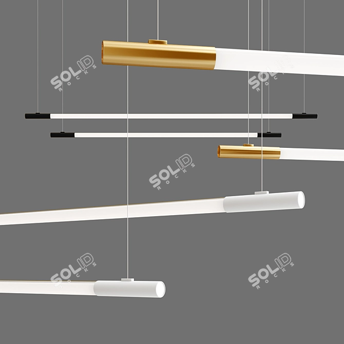 COSIMA Pendant Lamp: Elegant Brass Design 3D model image 3