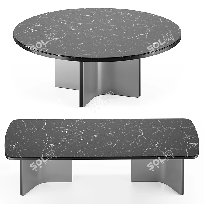 Minimalistic X-Form Tables 3D model image 1