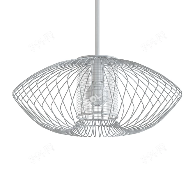 Modern Gold Pendant Light 3D model image 2