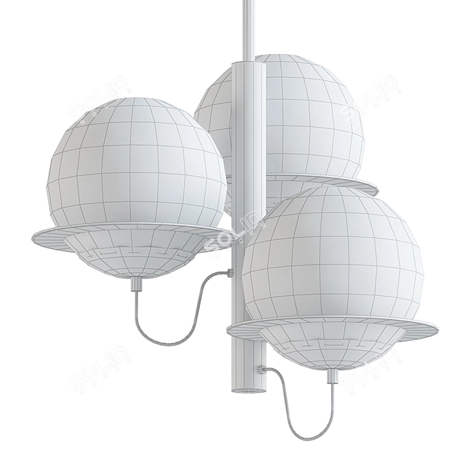 Eglo Sabalete 18: Sleek Black Pendant Light 3D model image 2