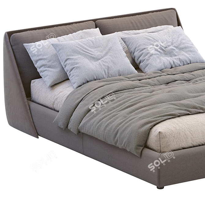 Modern Alivar LAGOON Bed Design 3D model image 2