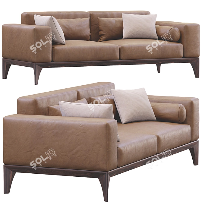 Elegant Porada Sofa: Sofa Fellow 3D model image 2