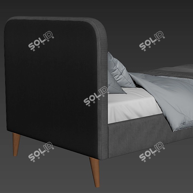 Elevate Your Bedroom with JYSK KONGSBERG Bed 3D model image 6