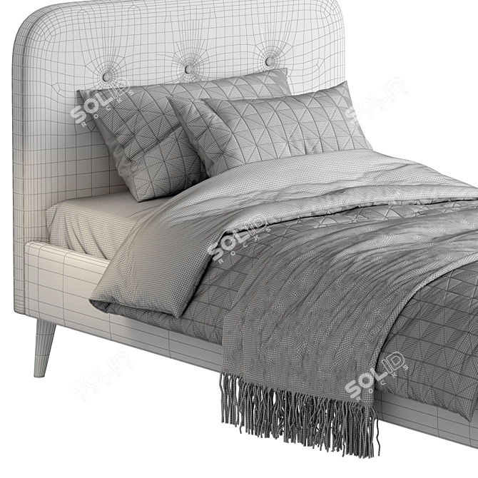 Elevate Your Bedroom with JYSK KONGSBERG Bed 3D model image 7