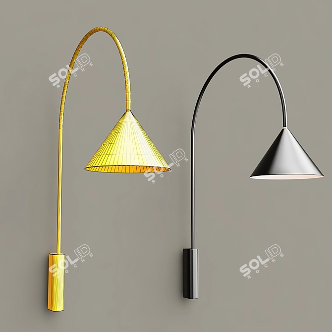 Contemporary Miniforms Ozz Wall Lamp 3D model image 3